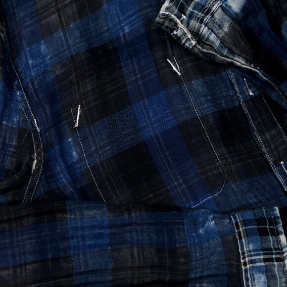 John Varvatos U.S.A. Reversible Plaid Cotton Shirt - Picture 6 of 14